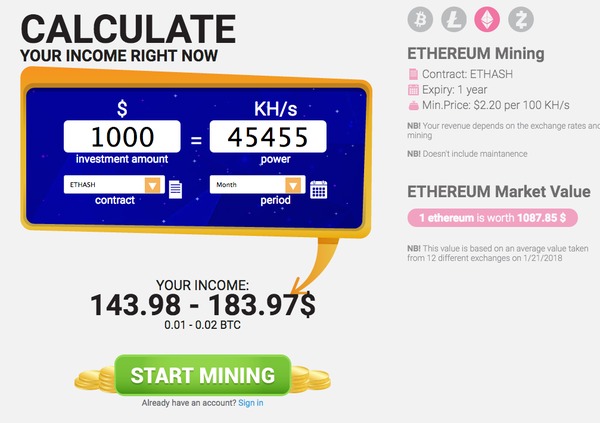 Bitcoin cloud mining